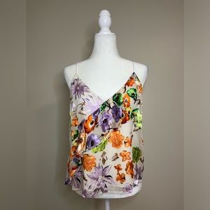Alice + Olivia Laviona Floral Ruffle Camisole